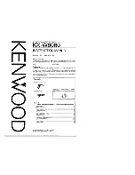 Kenwood KX-W6060 Instruction Manual preview