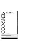 Kenwood KX-W8050 Instruction Manual preview