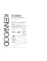 Kenwood KX-W8060 Instruction Manual preview