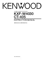 Kenwood KXF-W4030 Instruction Manual предпросмотр