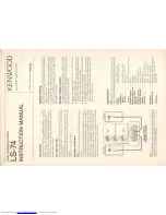 Предварительный просмотр 1 страницы Kenwood LS-74 Instruction Manual