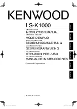 Kenwood LS-K1000 Instruction Manual preview