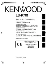 Kenwood LS-K701 Instruction Manual preview