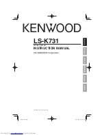 Preview for 1 page of Kenwood LS-K731 Instruction Manual