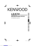 Предварительный просмотр 9 страницы Kenwood LS-K731 Instruction Manual