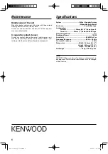 Preview for 4 page of Kenwood LS-V130 Instruction Manual