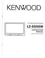 Предварительный просмотр 1 страницы Kenwood LZ-6500W Instruction Manual