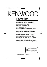 Preview for 1 page of Kenwood LZ-701W Instruction Manual