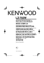 Предварительный просмотр 1 страницы Kenwood LZ-702W Instruction Manual