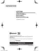 Предварительный просмотр 1 страницы Kenwood LZ-T700 Instruction Manual