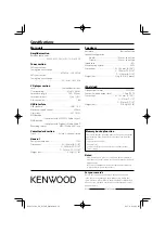 Предварительный просмотр 24 страницы Kenwood M-707i Instruction Manual