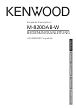 Kenwood M-820DAB-W Operating Manual preview