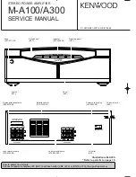 Kenwood M-A100 Service Manual предпросмотр