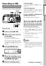 Preview for 27 page of Kenwood MDX-01 Instruction Manual