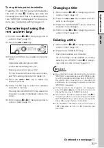 Preview for 33 page of Kenwood MDX-01 Instruction Manual