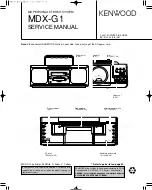 Kenwood MDX-G1 Service Manual preview