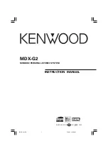 Kenwood MDX-G2 Instruction Manual preview