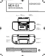 Kenwood MDX-G3 Service Manual preview