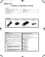 Preview for 2 page of Kenwood MDX-G3 Service Manual