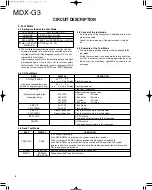 Preview for 8 page of Kenwood MDX-G3 Service Manual