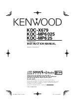 Kenwood MP6025 - Radio / CD Instruction Manual preview