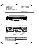 Kenwood MR-H1 Service Manual preview