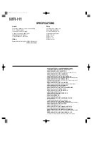 Preview for 7 page of Kenwood MR-H1 Service Manual