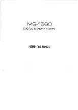 Предварительный просмотр 1 страницы Kenwood MS-1660 Instruction Manual