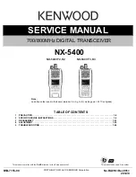 Предварительный просмотр 1 страницы Kenwood Nexedge NX-5400 Service Manual