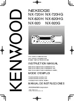 Kenwood Nexedge NX-720H Instruction Manual preview