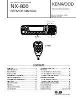 Kenwood NEXEDGE NX-800 series Service Manual preview