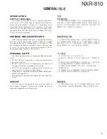 Preview for 3 page of Kenwood NEXEDGE NXR-810 Service Manual