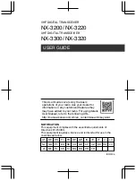 Preview for 3 page of Kenwood NX-3000 series User Manual