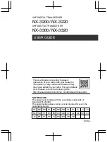 Preview for 3 page of Kenwood NX-3200 User Manual