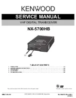 Предварительный просмотр 1 страницы Kenwood NX-5700HB Service Manual