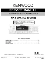Preview for 1 page of Kenwood NX-5900 Service Manual