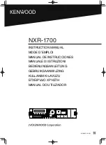 Kenwood NXR-1700 Instruction Manual preview