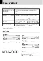 Предварительный просмотр 8 страницы Kenwood P-110 Instruction Manual