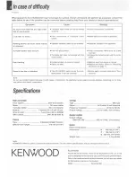 Preview for 8 page of Kenwood P-T400 Instruction Manual