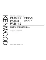 Kenwood PA18-1.2 Instruction Manual preview