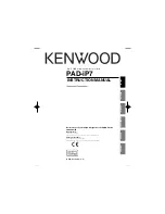 Предварительный просмотр 1 страницы Kenwood PAD-iP7 Instruction Manual