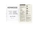 Предварительный просмотр 1 страницы Kenwood PG-2000 Instructions For Use And Safety