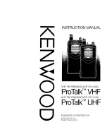 Preview for 1 page of Kenwood Pro Talk UHF Instruction Manual