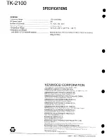 Предварительный просмотр 40 страницы Kenwood ProTalk TK-2100 Service Manual