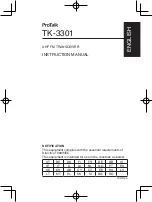 Preview for 2 page of Kenwood ProTalk TK-3301 Instruction Manual