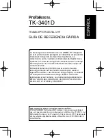 Preview for 35 page of Kenwood ProTalk TK-3401D Quick Reference Manual