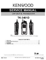 Preview for 1 page of Kenwood ProTalk TK-3401D Service Manual