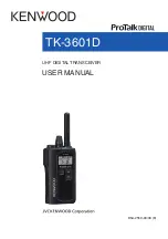 Preview for 1 page of Kenwood ProTalk TK-3601D User Manual