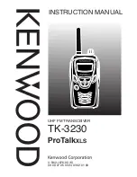 Preview for 1 page of Kenwood ProTalk XLS TK-3230 Instruction Manual