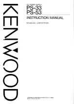 Kenwood PS-33 Instruction Manual предпросмотр